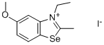 3-ETHYL-5-METHOXY-2-METHYLBENZOSELENAZOLIUM IODIDE 结构式