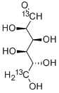 D-グルコース-1,6-13C2 化学構造式