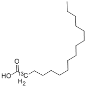 パルミチン酸 (2-13C, 99%) 化学構造式