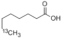 Caprylic  acid-8-13C Structure