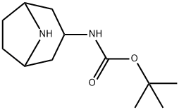 tert-Butyl 8-aza-bicyclo[3.2.1]octan-3-ylcarbamate Struktur