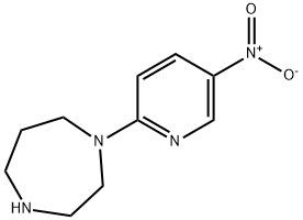 1-(5-ニトロピリジン-2-イル)ホモピペラジン 化学構造式