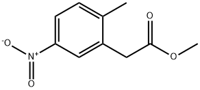 Benzeneacetic acid, 2-Methyl-5-nitro-, Methyl ester Struktur