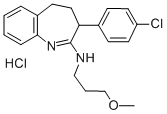 3H-1-Benzazepine, 4,5-dihydro-3-(p-chlorophenyl)-2-((3-methoxypropyl)a mino)-, monohydrochloride Structure