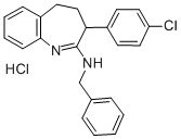 3H-1-Benzazepine, 4,5-dihydro-2-(benzylamino)-3-(p-chlorophenyl)-, mon ohydrochloride Structure