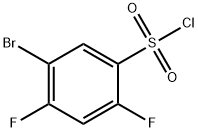 5-ブロモ-2,4-ジフルオロベンゼンスルホニルクロリド 化学構造式