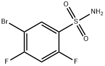 5-ブロモ-2,4-ジフルオロベンゼンスルホンアミド 化学構造式