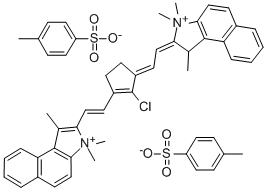 2-[2-[2-Chloro-3-[2-(1,3-d]-hydro-1,1,3-trimethyl-2H-benzo[e]-indole-2-ylidene)-ethylidene]-1-cyclopentene-1-yl]-ethenyl Structure
