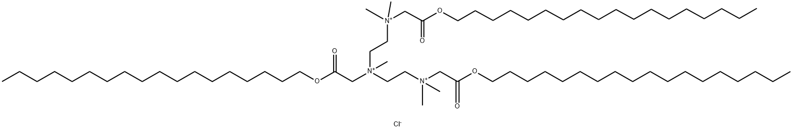 2,2,5,8,8-pentamethyl-1,9-bis(octadecyloxycarbonyl)-5-(octadecyloxycarbonylmethyl)-2,5,8-triazonianonane trichloride Structure