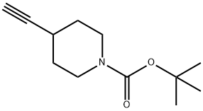 4-エチニルピペリジン-1-カルボン酸TERT-ブチルエステル 化学構造式