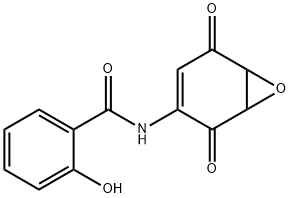 N-{2,5-dioxo-7-oxabicyclo[4.1.0]hept-3-en-3-yl}-2-hydroxybenzaMide Structure