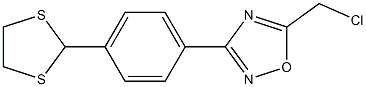 5-(CHLOROMETHYL)-3-[4-(1,3-DITHIOLAN-2-YL)PHENYL]-1,2,4-OXADIAZOLE Structure