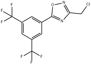 5-[3,5-ビス(トリフルオロメチル)フェニル]-3-(クロロメチル)-1,2,4-オキサジアゾール 化学構造式