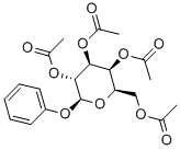 1-O-フェニル-β-D-ガラクトピラノース2,3,4,6-テトラアセタート 化学構造式
