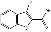 3-溴吲哚-2-甲酸 结构式