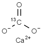 炭酸カルシウム (13C) 化学構造式