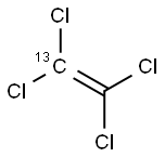 四氯乙烯-1-13C 结构式