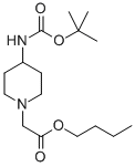 BUTYL 4-TERT-BUTOXYCARBONYLAMINO-1-PIPERIDINEACETATE Struktur
