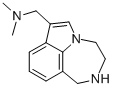 7-[(ジメチルアミノ)メチル]-1,2,3,4-テトラヒドロピロロ[3,2,1-jk][1,4]ベンゾジアゼピン 化学構造式