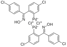 DI-U-CHLOROBIS[5-CHLORO-2-((4-CHLOROPHE& Struktur