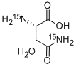 L-アスパラギン一水和物 (15N2, 98%+) 化学構造式