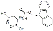 N-[芴甲氧羰基]-L-(氮-15)天冬氨酸, 287484-33-7, 结构式