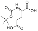 L-GLUTAMIC-15N ACID, N-T-BOC DERIVATIVE 化学構造式
