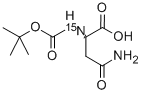 L-ASPARAGINE-15N1, ALPHA-N-T-BOC DERIVATIVE Structure