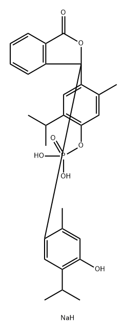 チモールフタレイン モノりん酸 ジナトリウム 化学構造式