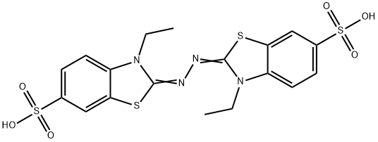 2,2'-azino-di-(3-ethylbenzothiazoline)-6-sulfonic acid Struktur