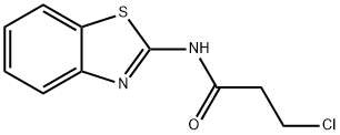 N-1,3-ベンゾチアゾール-2-イル-3-クロロプロパンアミド 化学構造式