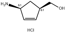 [(1R,4S)-4-Aminocyclopent-2-enyl]methanol hydrochloride Struktur