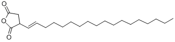 オクタデセニルこはく酸無水物 (異性体混合物) 化学構造式