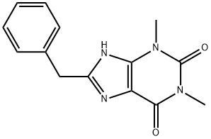 8-ベンジルテオフィリン 化学構造式
