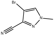 4-Bromo-1-methyl-1H-pyrazole-3-carbonitrile 化学構造式
