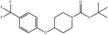 4-(4-(三氟甲基)苯氧基)哌啶-1-羧酸叔丁酯 结构式
