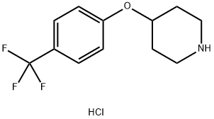 4-(4-三氟甲基苯氧基)哌啶盐酸盐, 287952-09-4, 结构式