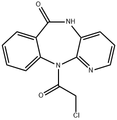 5,11-二氢-11-氯乙酰基-6H-吡啶并[2.3-b][1,4]苯并二氮卓-6-酮 结构式