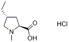 (2S,4R)-4-エチル-1-メチルプロリン塩酸塩 化学構造式