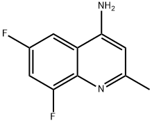 4-AMINO-6,8-DIFLUORO-2-METHYLQUINOLINE 化学構造式