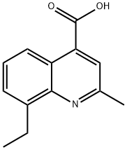 8-乙基-2-甲基-喹啉-4-羧酸, 288151-72-4, 结构式