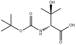 N-BOC-(R)-2-アミノ-3-ヒドロキシ-3-メチルブタン酸 化学構造式