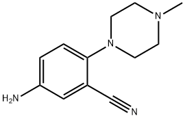 5-氨基-2-(4-甲基哌嗪-1-基)苯甲腈, 288251-82-1, 结构式