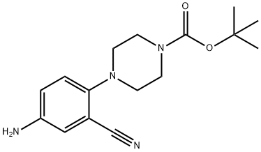 叔丁基4-(4-氨基-2-氰基苯基)哌嗪-1-羧酸酯, 288251-85-4, 结构式