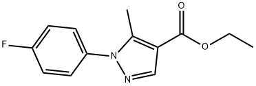 1-(4-フルオロフェニル)-5-メチル-1H-ピラゾール-4-カルボン酸エチル 化学構造式