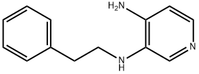 3-(フェネチルアミノ)ピリジン-4-アミン 化学構造式