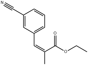 3-(3-氰基苯基)甲基丙烯酸乙酯 结构式