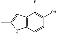 4-フルオロ-2-メチル-1H-インドール-5-オール 化学構造式