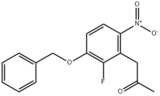 1-(3-(Benzyloxy)-2-fluoro-6-nitrophenyl)propan-2-one Struktur