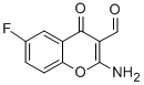 2-AMINO-6-FLUORO-4-OXO-4H-CHROMENE-3-CARBALDEHYDE 化学構造式